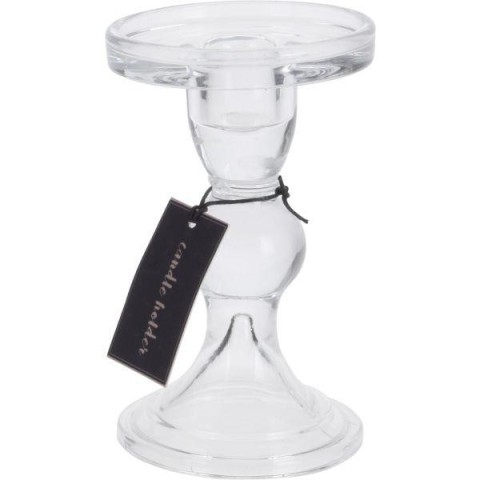 PORTACANDELA VETRO 8X13CM TRAS